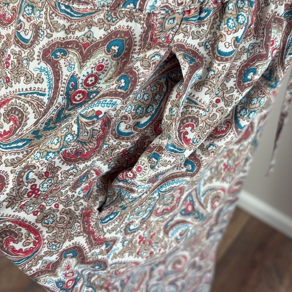 Denim & Supply Ralph Lauren Paisley Jumpsuit Drawstring Waist Romper Size L - Picture 11 of 13